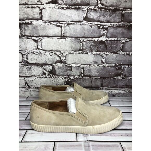 Frye Faw Beige Suede Leather Slip On Casual Comfort Shoes Women Sz 8.5M US/39EU - Picture 12 of 16